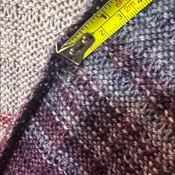 Gradient Striped Knit Open Front Knit Blanket Wrap/Poncho - Picture 10 of 13